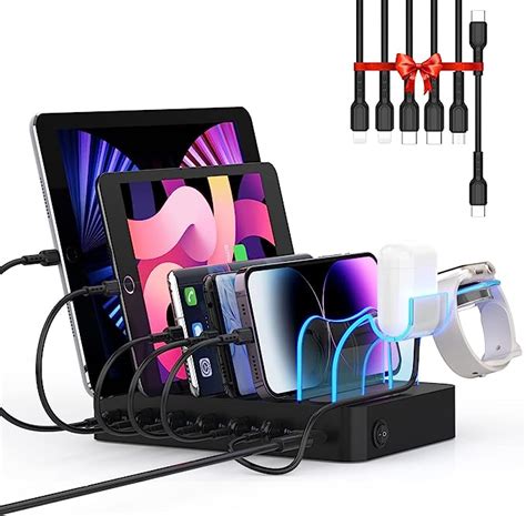 SooPii 60W USB Charging Station For Multiple Devices PD 20W USB C Fast