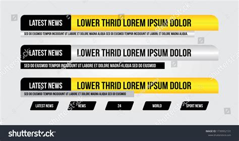 News Lower Thirds Pack Vector Stock Vector Royalty Free