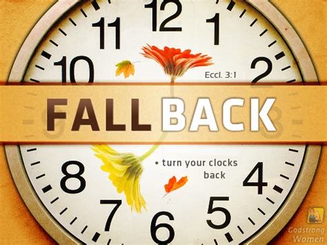 Fall Back Turn Your Clocks Back Daylight Savings Time Clock