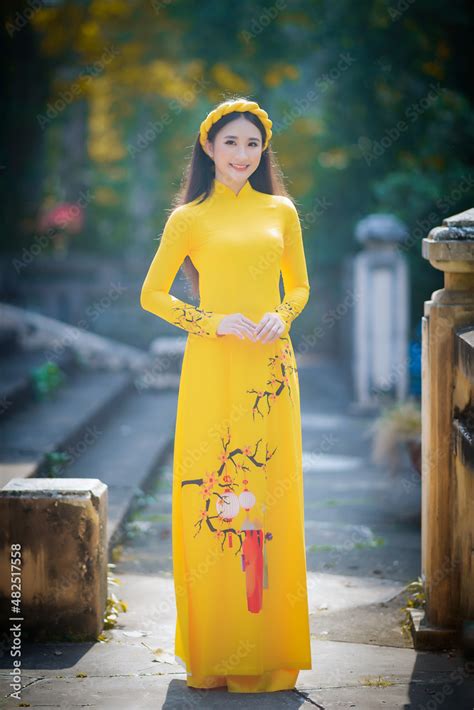 Ho Chi Minh City Viet Nam Ao Dai Beautiful Girl In Vietnamese