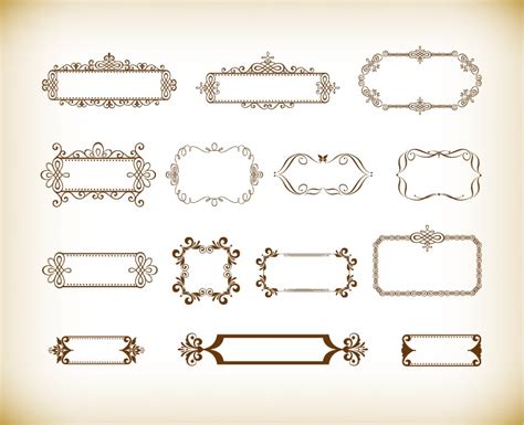 Vintage Ornament Floral Frame Vector Set | Free Vector Graphics | All Free Web Resources for ...