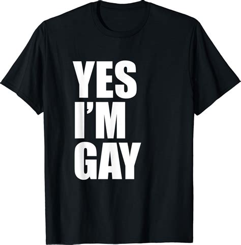 Fun Trendy Yes Im Gay Pride T Shirt Amazon De Fashion