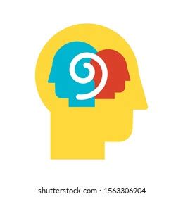 Introspection Selfobservation Color Flat Vector Icon Stock Vector