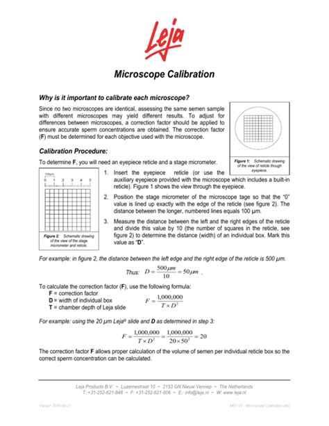 Microscope Calibration