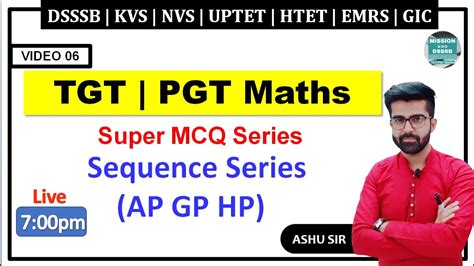 Sequence Series Ap Gp Hp Super Mcqs Series For Tgt Pgt Maths