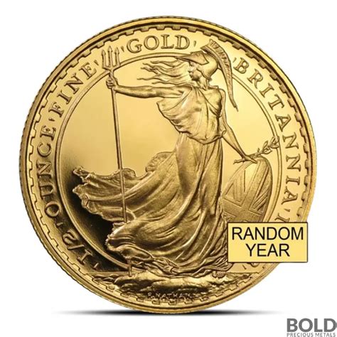 Oz British Royal Mint Britannia Gold Coin Bu Random