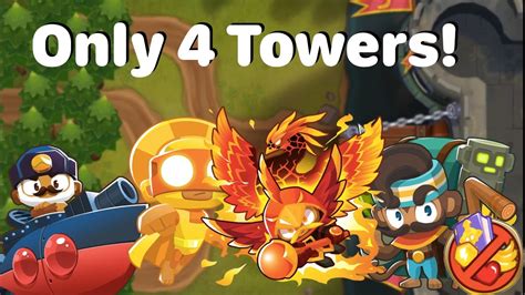 Dark Castle Chimps With Only 4 Towers Bloons TD 6 YouTube