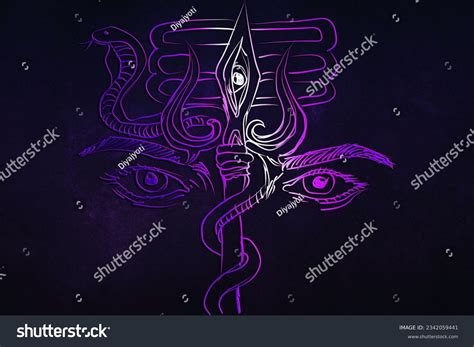3d Gauri Shankar Rudraksha Lineart Stock Illustration 2342059441