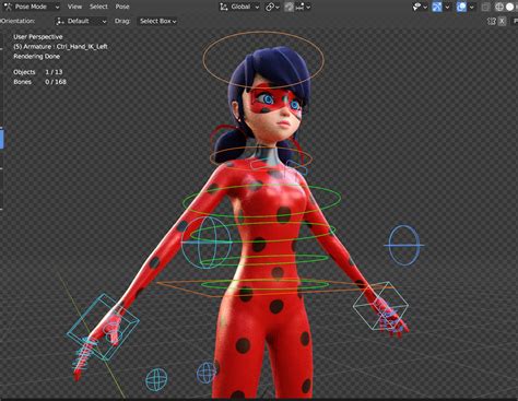 D Model Miraculous Ladybug Animated Rigged Update Vr Ar Low Hot