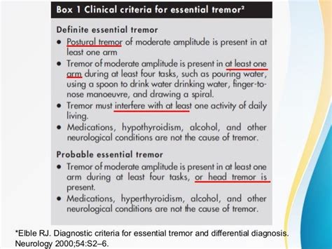 Differential Diagnosis Of Tremors