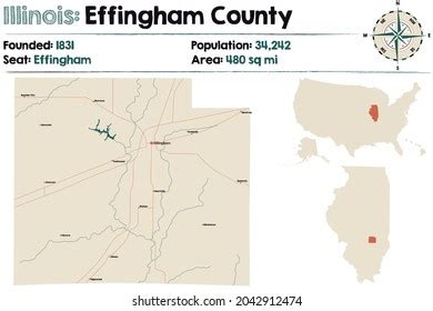 Large Detailed Map Houston County Alabama Stock Vector Royalty Free