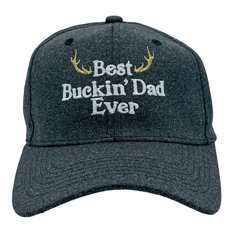 Best Buckin Dad Ever Hat Funny Fathers Day Hunting Antlers Graphic