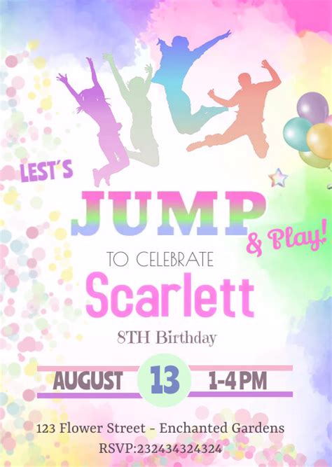 Jump Invitation Template Postermywall