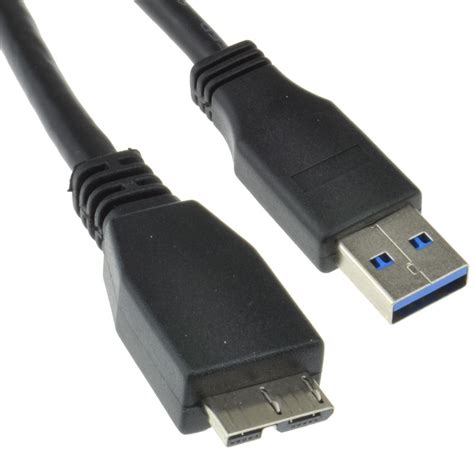 Usb 30 Superspeed A Male To 10 Pin Micro B Male Cable Black 07m 75cm