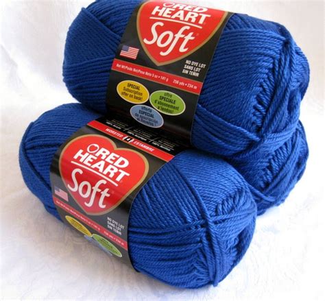 ROYAL blue medium worsted weight yarn Red Heart Soft by crochetgal