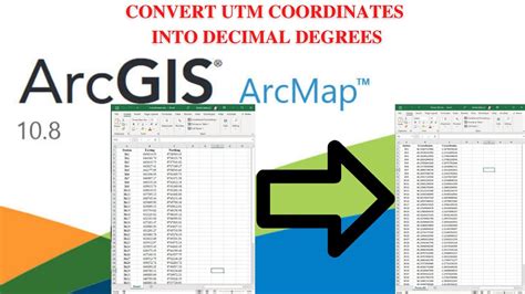 How To Convert UTM Coordinates Into Decimal Degrees In ArcMap YouTube