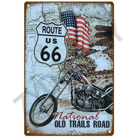 Route 66 Metalowy Znak Dom Tablica Metalowy Plakat 14195853102 Allegro Pl