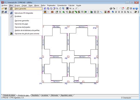 Cypecad Datos Generales Y Opciones De C Lculo Y Generales