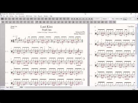 Drum Score World Sample Pearl Jam Last Kiss Youtube