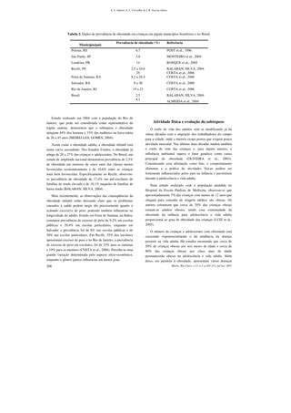 Obesidade Infantil E Uma Proposta De Educa O F Sica Preventiva Pdf