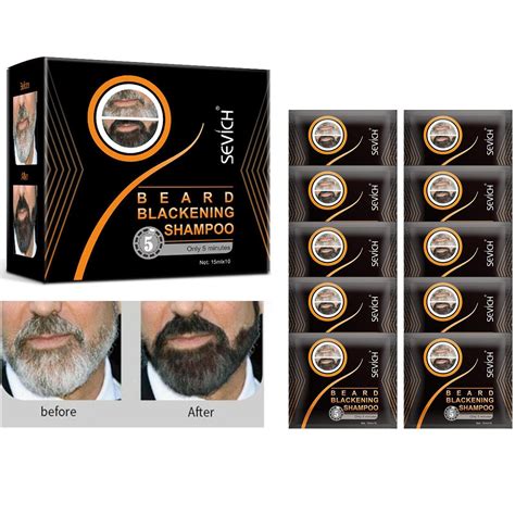 10x New Sevich Beard Darkening Shampoo 5 Mins Dye Beard Color Black B0s9 W2 C1l2 Ebay