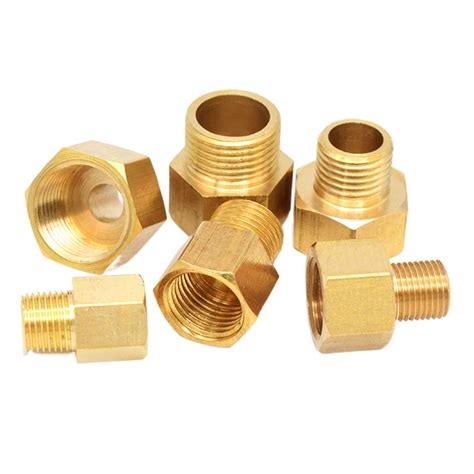 Male To Female Thread Brass Pipe Connectors Brass Coupler Adapter Threaded Fitting 18 14 For