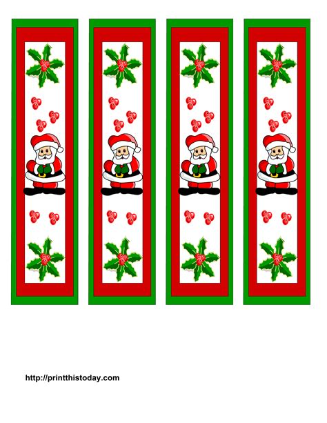 Free Printable Christmas Bookmarks