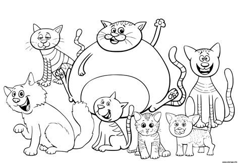 Coloriage Des Chats Et Chatons De Toutes Tailles Jecolorie