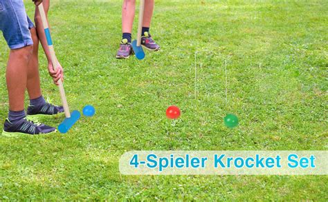 Ansobea Krocket Spiel Spieler Croquet Set Krocketspiel Mit Tasche