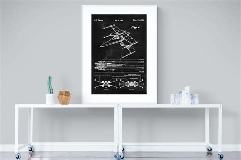 X-Wing Blueprint Wall Art ⭐️ Canvas & Framed + Many Sizes