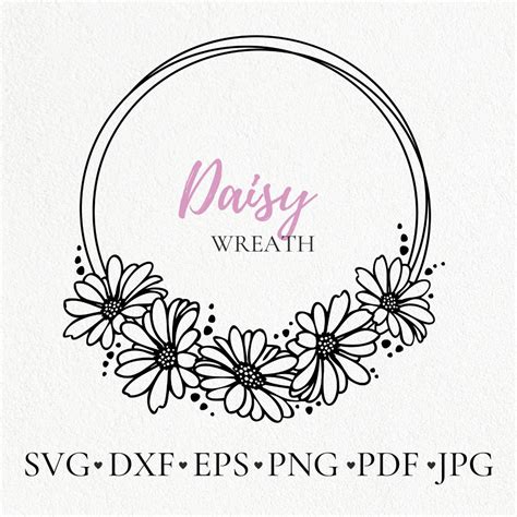 Circle Frame With Daisy Flower For Design Masterbundles