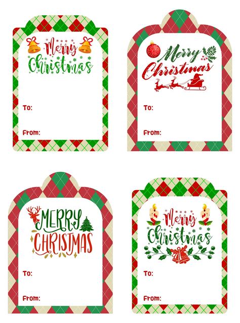 Christmas Gift Tags Personalized 10 Free PDF Printables Printable