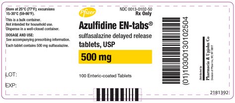 Dailymed Azulfidine En Tabs Sulfasalazine Tablet Delayed Release