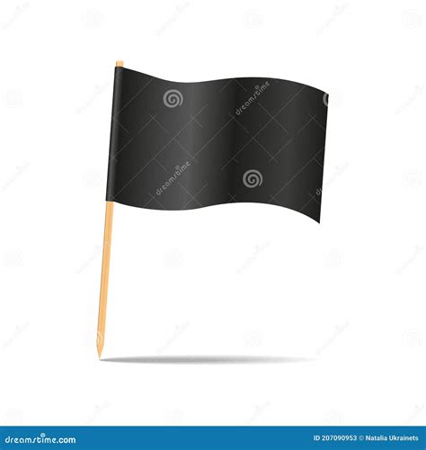 Black Flag Stock Vector Illustration Of Black Sign 207090953