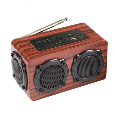 ihens5 X7 Portable Wireless Speaker Stereo Wooden Bluetooth Speakers ...