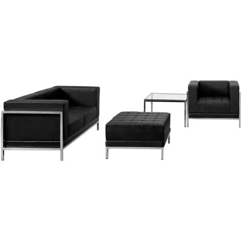 Flash Furniture Hercules Imagination Series Black Leather Loveseat