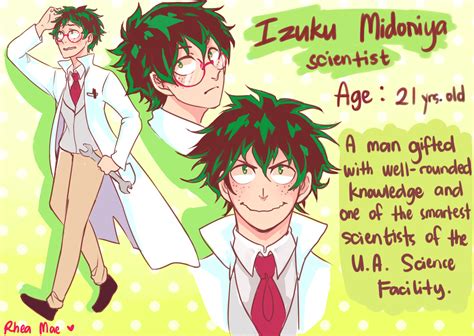 Bnha Normal Au Scientist Deku By Rhemechan On Deviantart