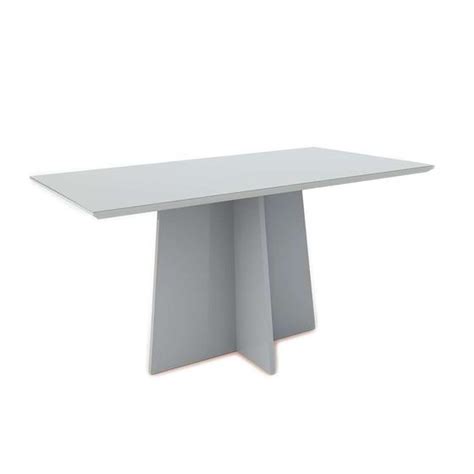 Mesa De Jantar Retangular Tampo De Vidro Ana Off White 160 Cm New