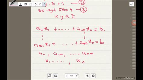 System Of Linear Equations Part 1 Youtube