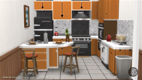 Spring Six Kitchen CC Pack For The Sims 4 Sixam CC