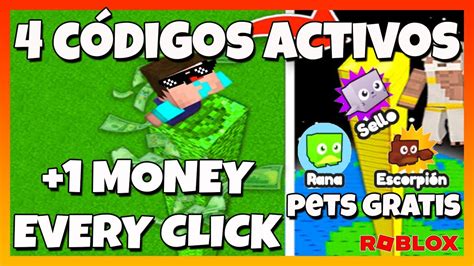 Nuevo Código💰4 Codigos Activos De 1 Dinero Por Click Roblox En Junio