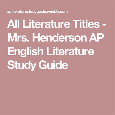 Best English Literature Study Guides