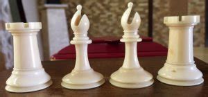 Jaques Linrary Ivory Anderssen Chessmen Bishops Chess Antiques