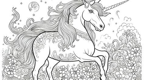 Coloring Pages For Adults In Unicorn Background Unicorn Coloring