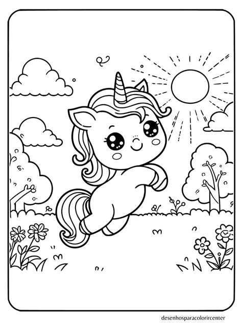 Desenho De Bolo De Unicornio Para Colorir E Imprimir Descubra A