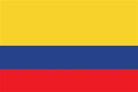 Icono De Vector De Bandera De Colombia En Color Oficial Y Proporción