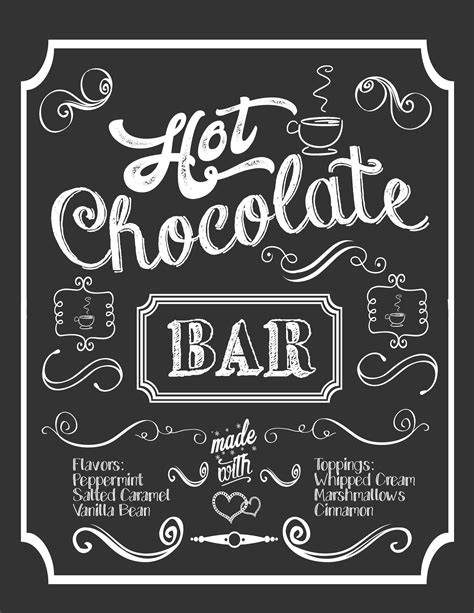 Free Printable Hot Cocoa Bar Sign PRINTABLE TEMPLATES