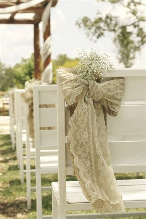 20 Rustic Country Burlap Wedding Chair Decor Ideas Roses And Rings