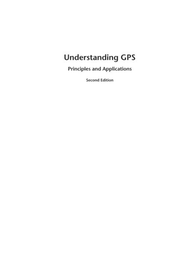 Understanding GPS Principles And Applications Spada UNS