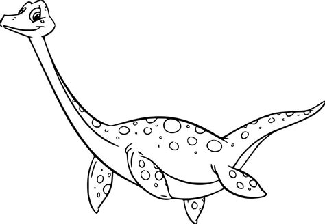 Cute Cartoon Plesiosaurus Dinosaur Coloring Pages Free Printable Porn